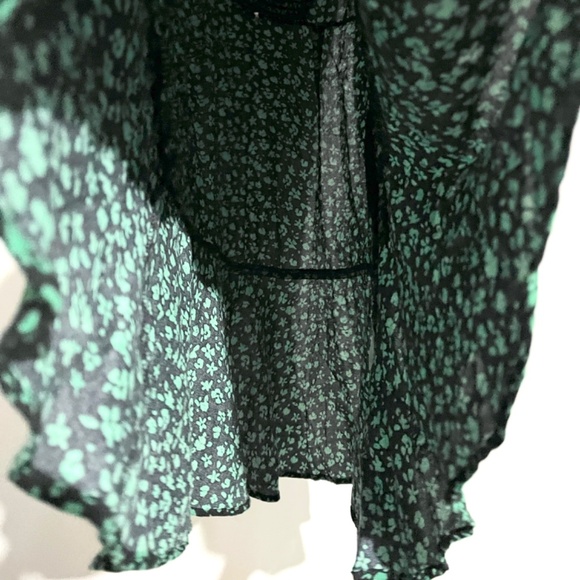 Zara Floral Print Sweetheart Neckline Long Sleeves Mini Dress - Picture 7 of 10